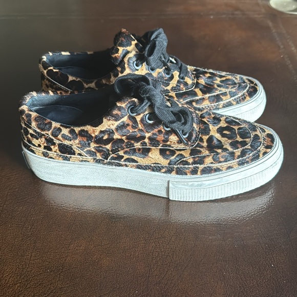 Leopard Print Platform Sneakers - Picture 3 of 8